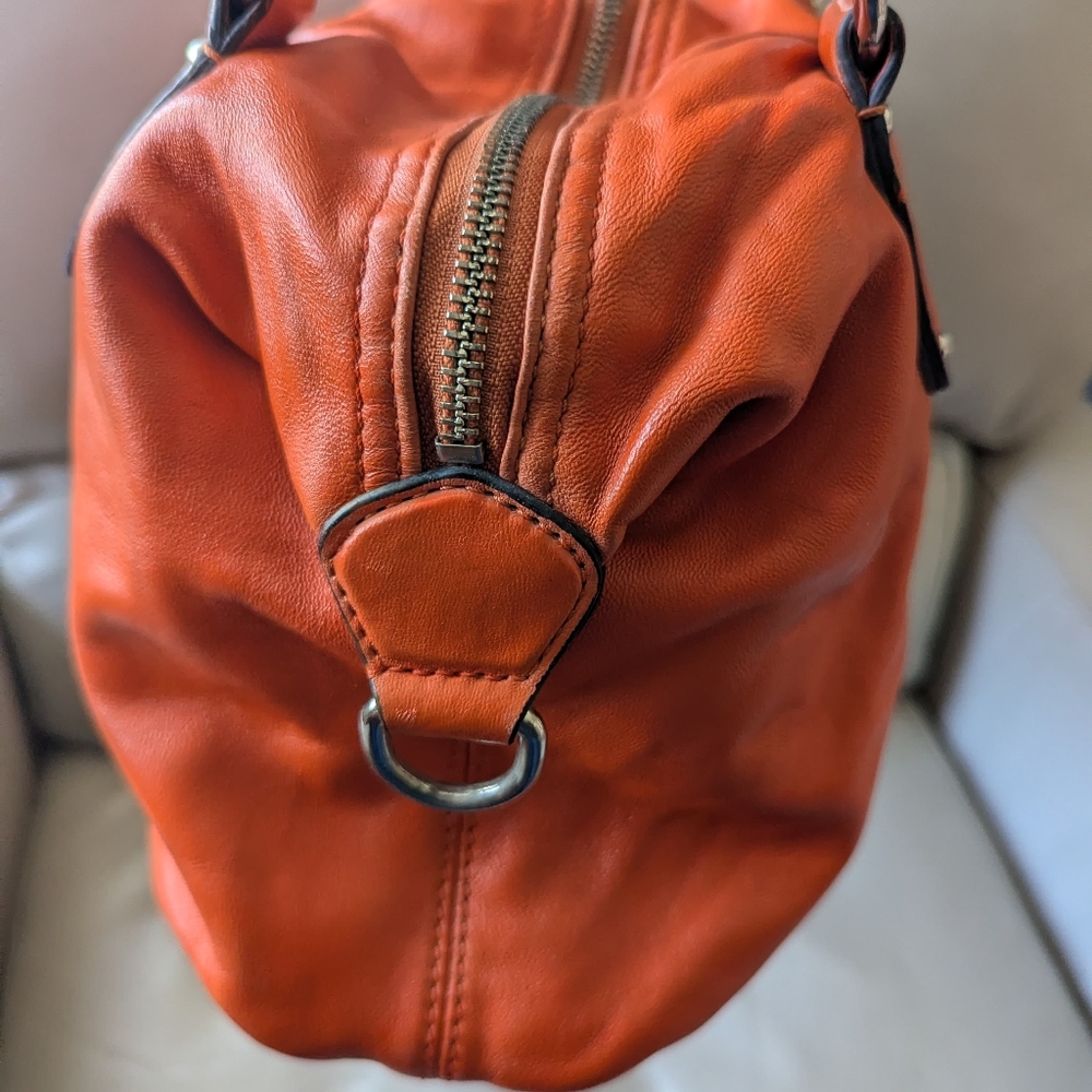 🌼 Michael Kors Orange Leather Satchel - Picture 4 of 13